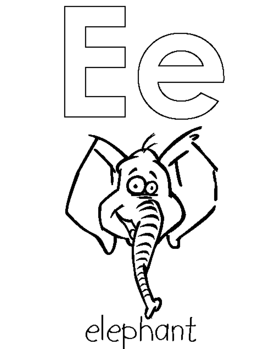 E Coloring Page 58