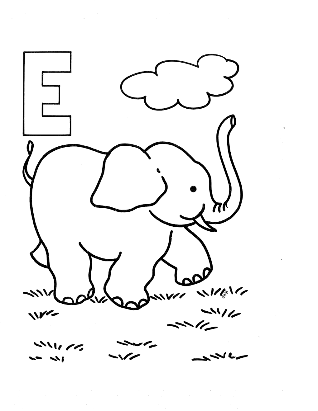 E Coloring Page 87