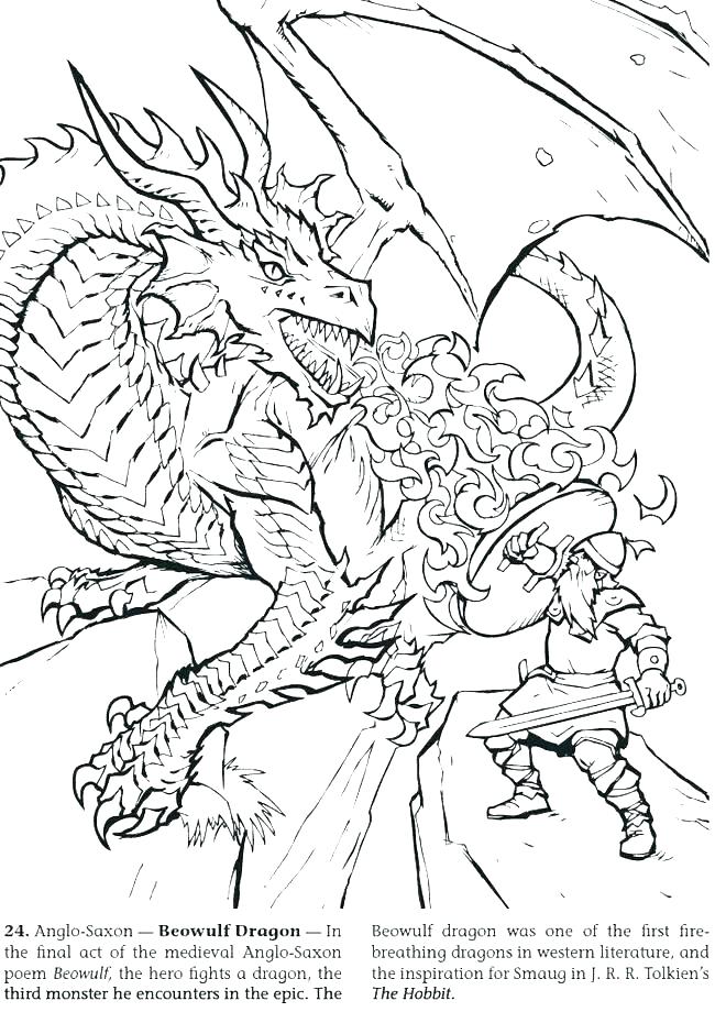 Fire Breathing Dragon Coloring Pages 10