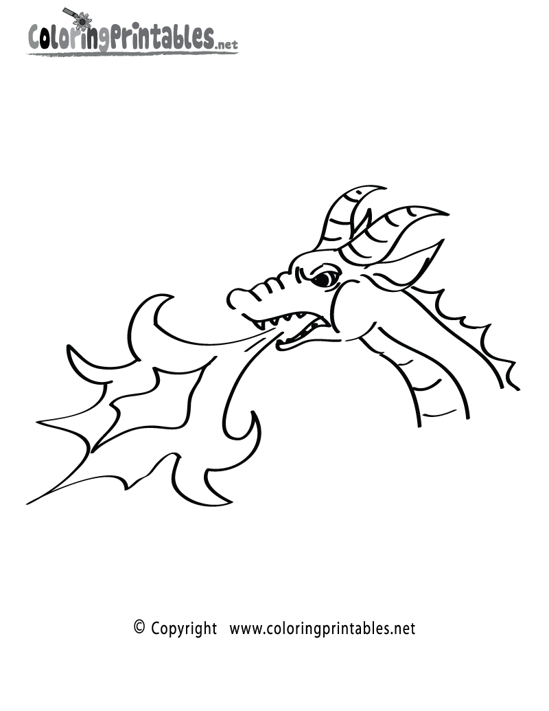 Fire Breathing Dragon Coloring Pages 11