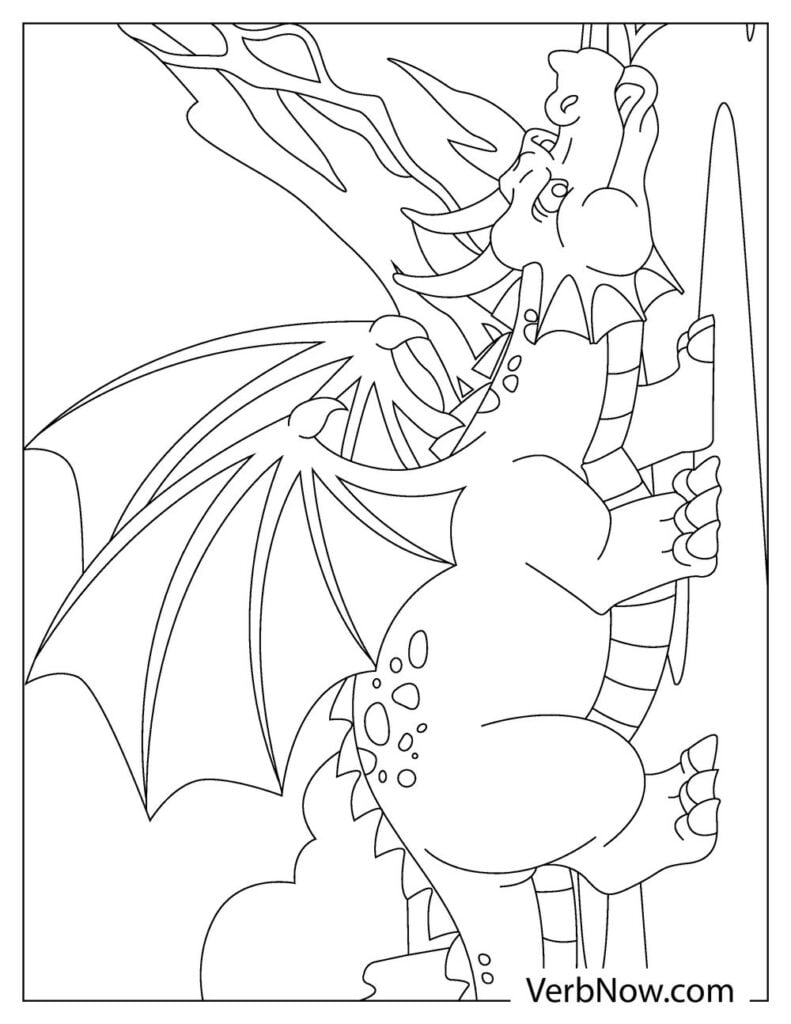 Fire Breathing Dragon Coloring Pages 12