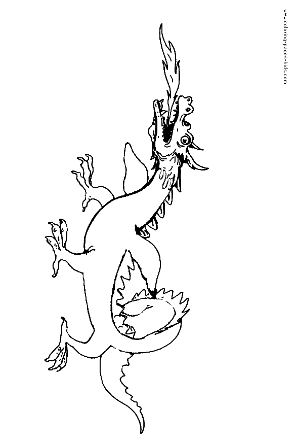 Fire Breathing Dragon Coloring Pages 14