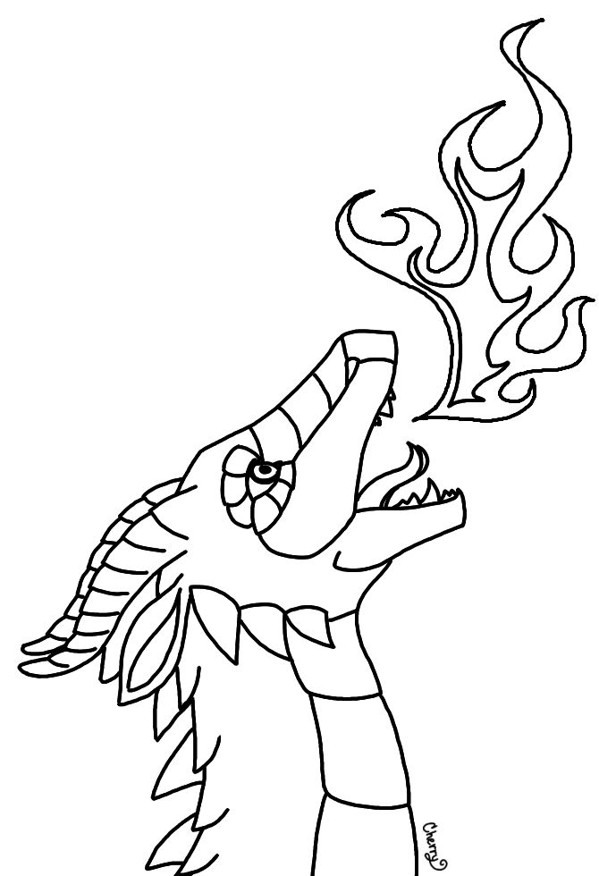 Fire Breathing Dragon Coloring Pages 17