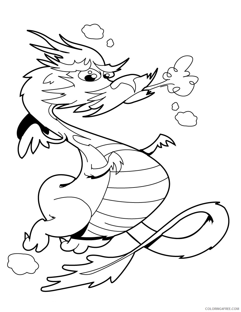 Fire Breathing Dragon Coloring Pages 19