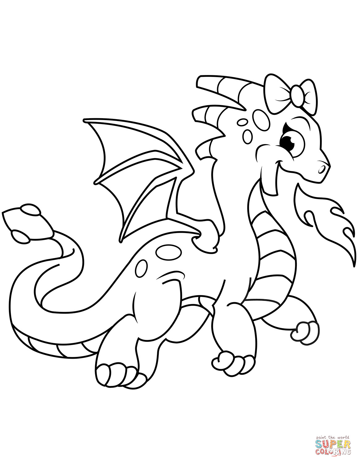 Fire Breathing Dragon Coloring Pages 20