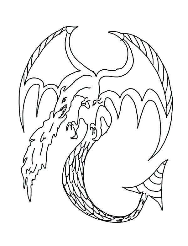 Fire Breathing Dragon Coloring Pages 54