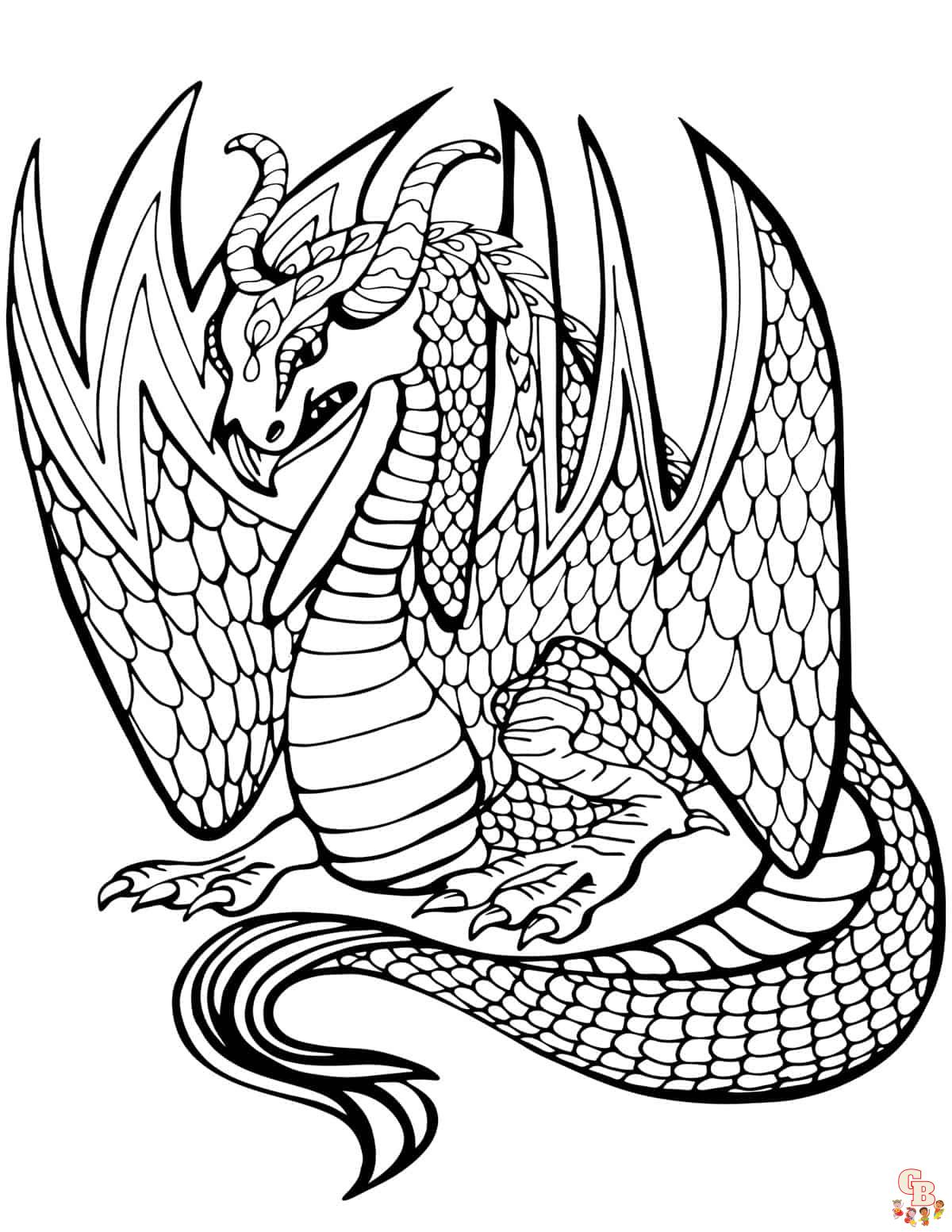 Fire Breathing Dragon Coloring Pages 6