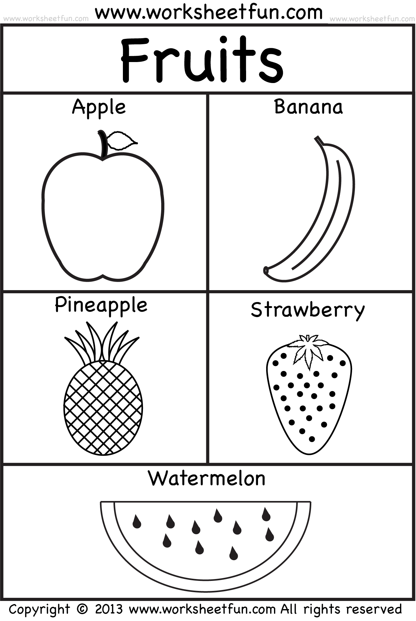 Fruits Coloring Pages Printable 14