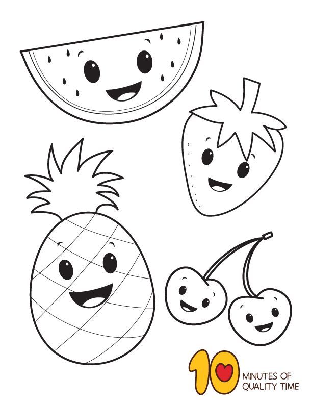 Fruits Coloring Pages Printable 22