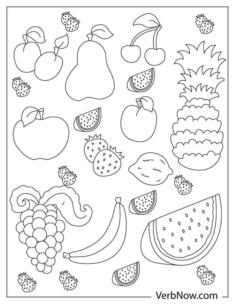 Fruits Coloring Pages Printable 26