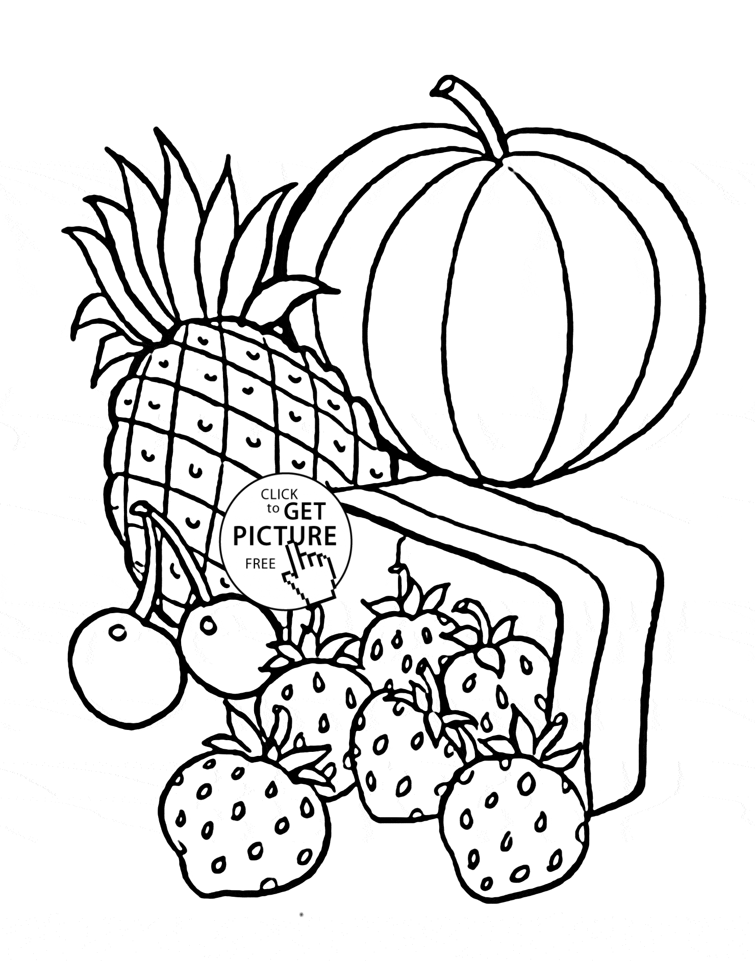 Fruits Coloring Pages Printable 37