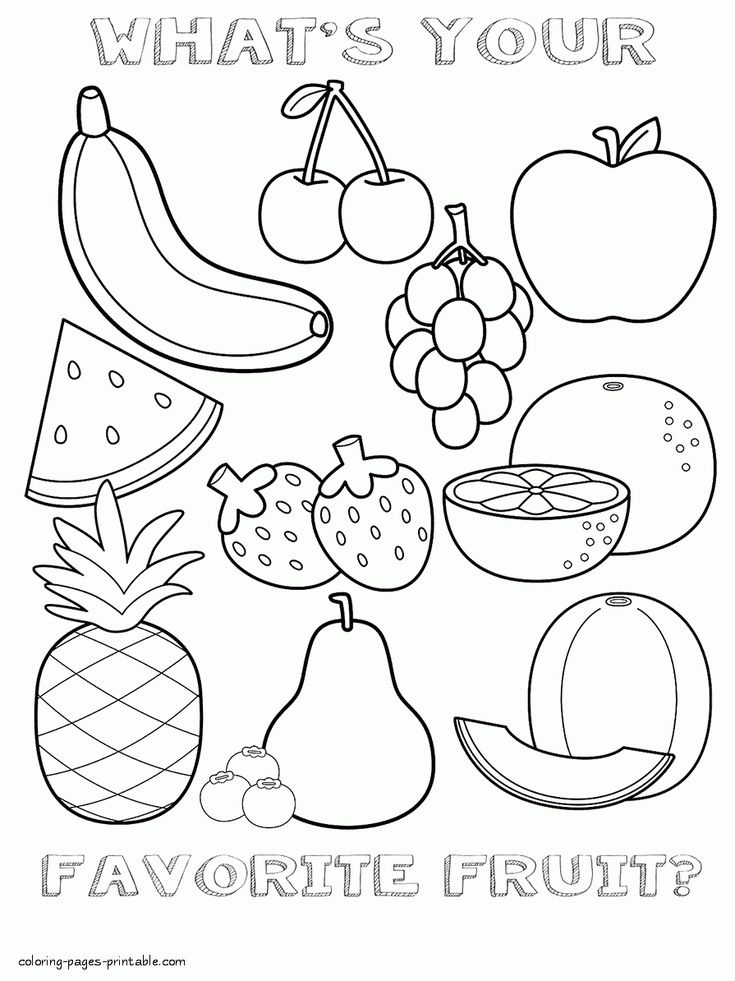 Fruits Coloring Pages Printable 38