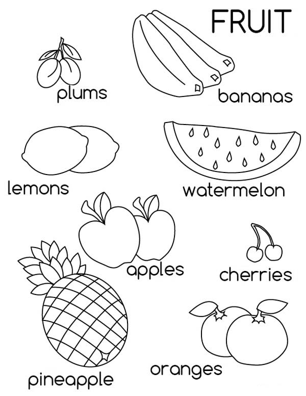 Fruits Coloring Pages Printable 4