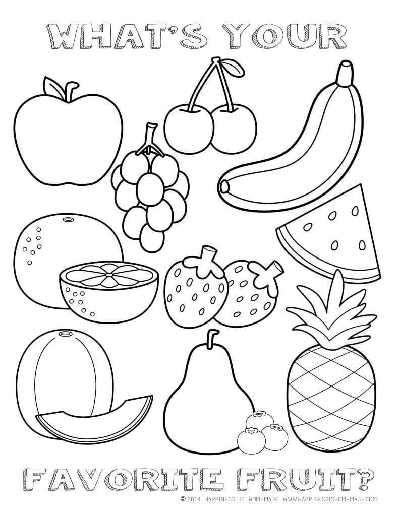 Fruits Coloring Pages Printable 50