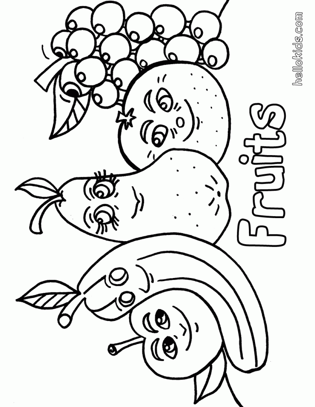 Fruits Coloring Pages Printable 54