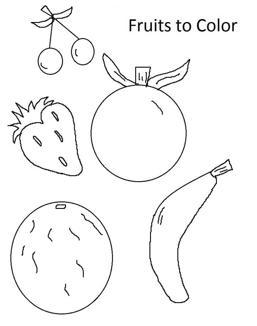 Fruits Coloring Pages Printable 55