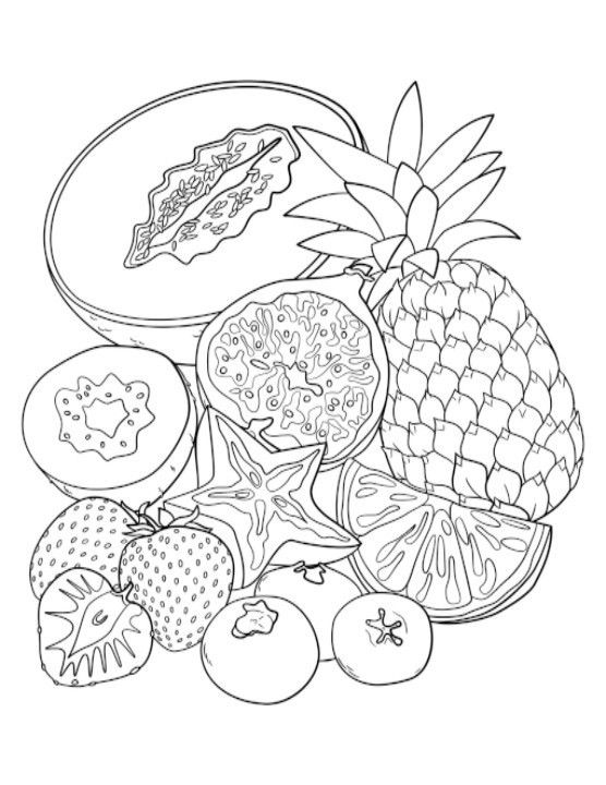 Fruits Coloring Pages Printable 61