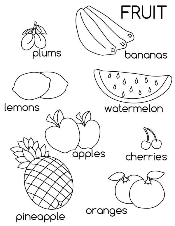 Fruits Coloring Pages Printable 62