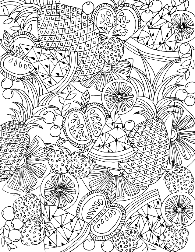 Fruits Coloring Pages Printable 66