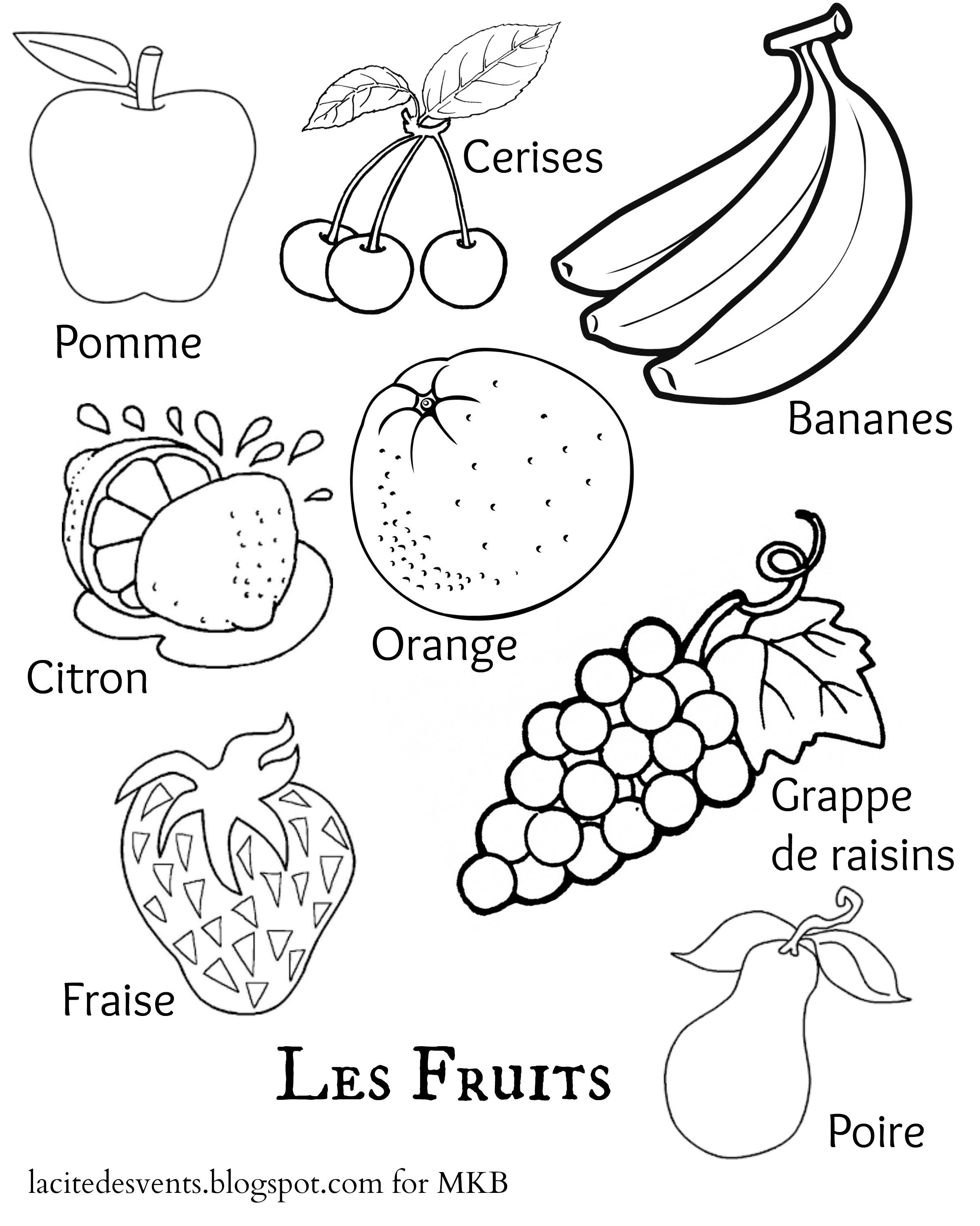 Fruits Coloring Pages Printable 68