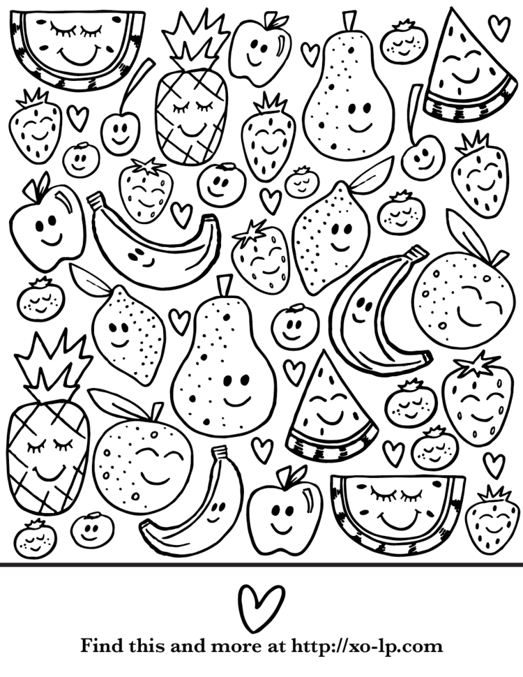 Fruits Coloring Pages Printable 95