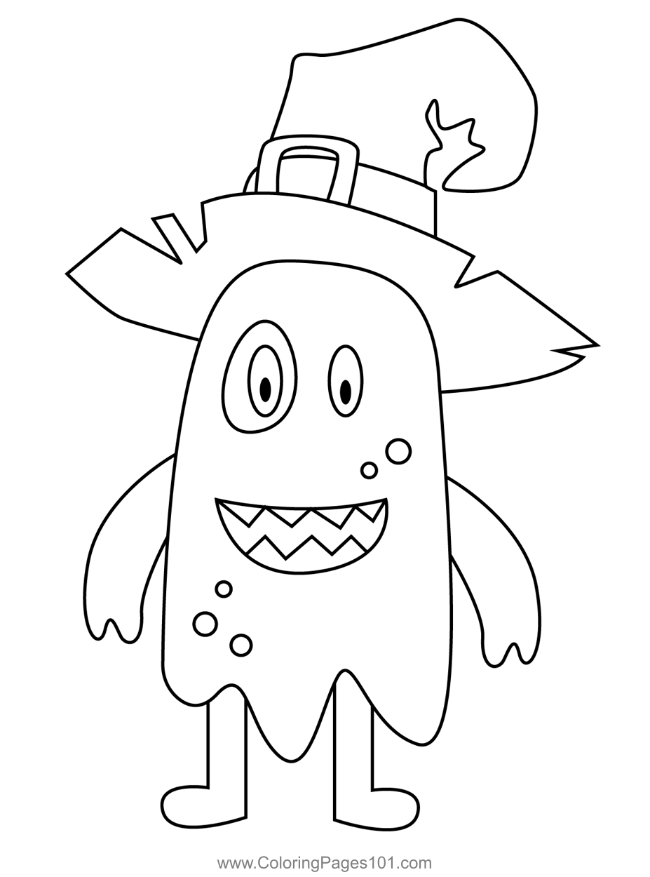 Halloween Monster Coloring Pages 4