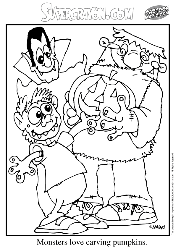 Halloween Monster Coloring Pages 50