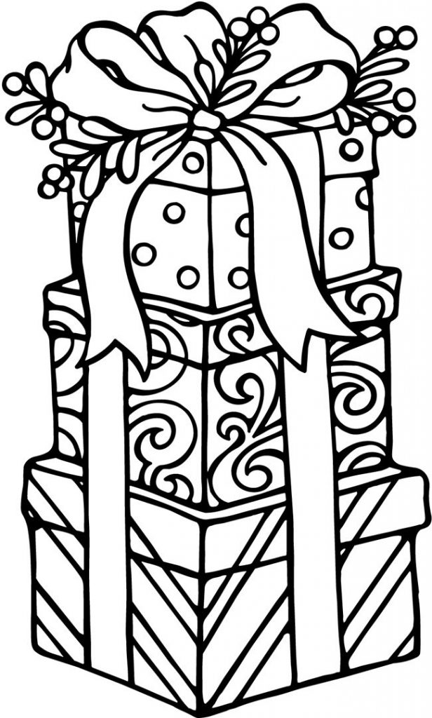 25 Christmas Gifts Coloring Pages 13