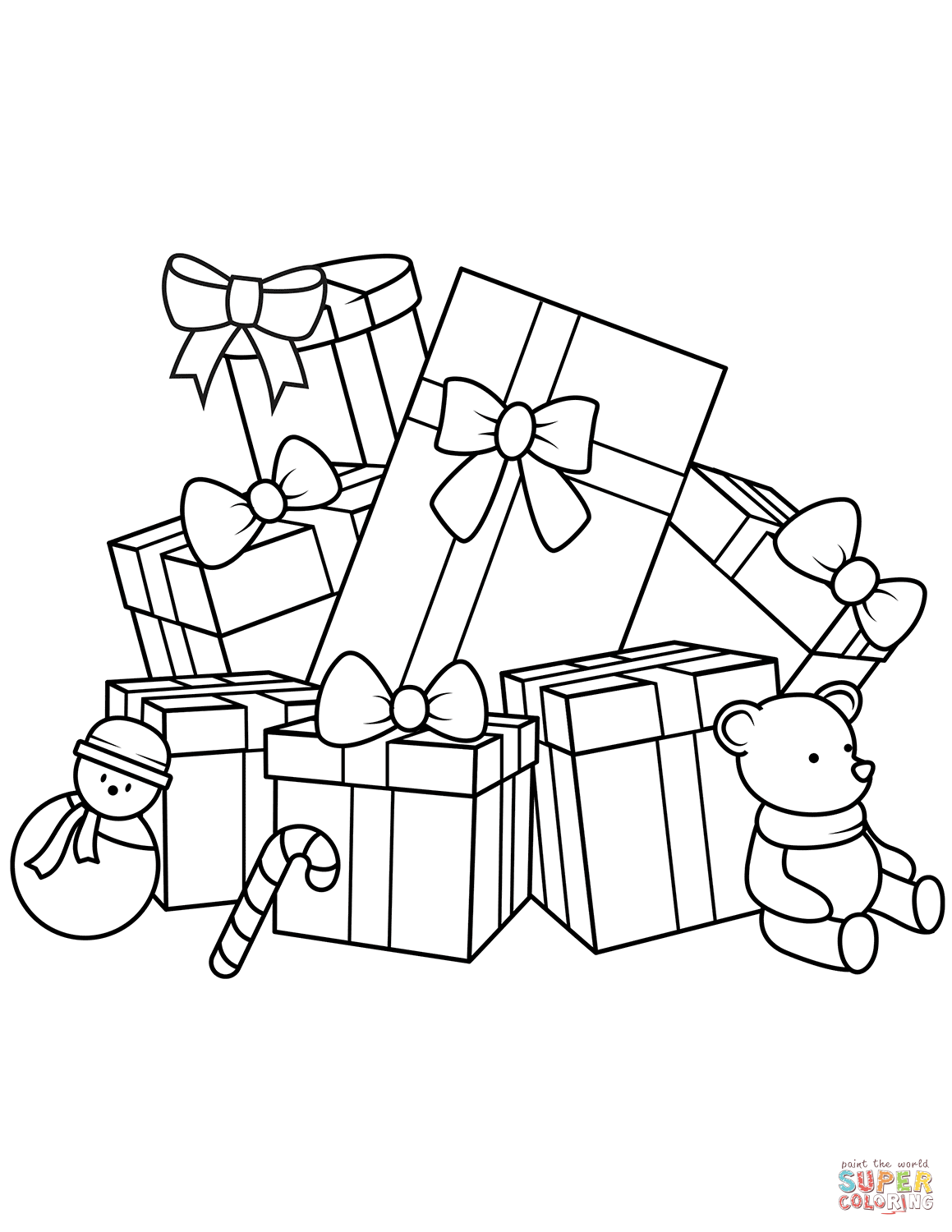 25 Christmas Gifts Coloring Pages 17