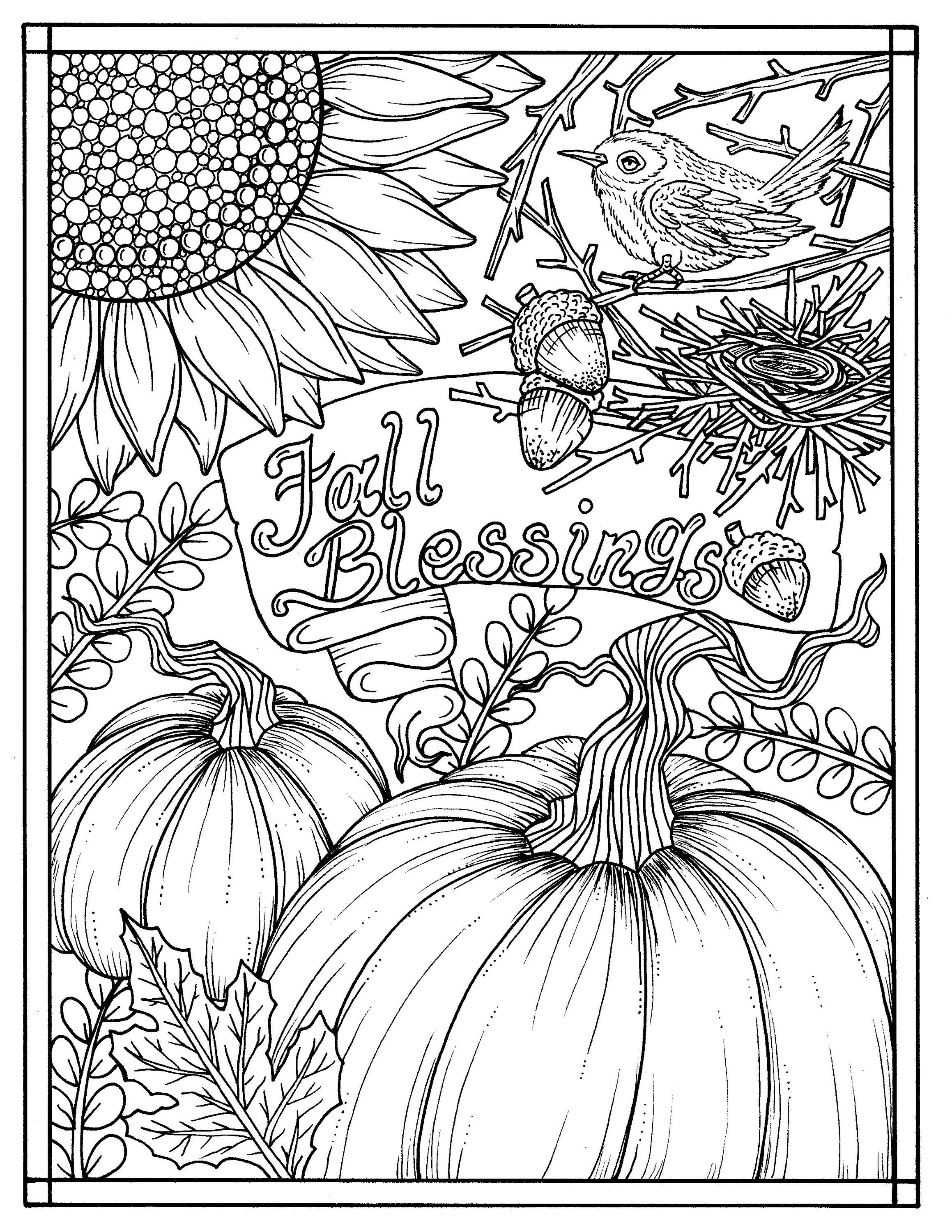 30 Coloring Pages Fall Printable 1