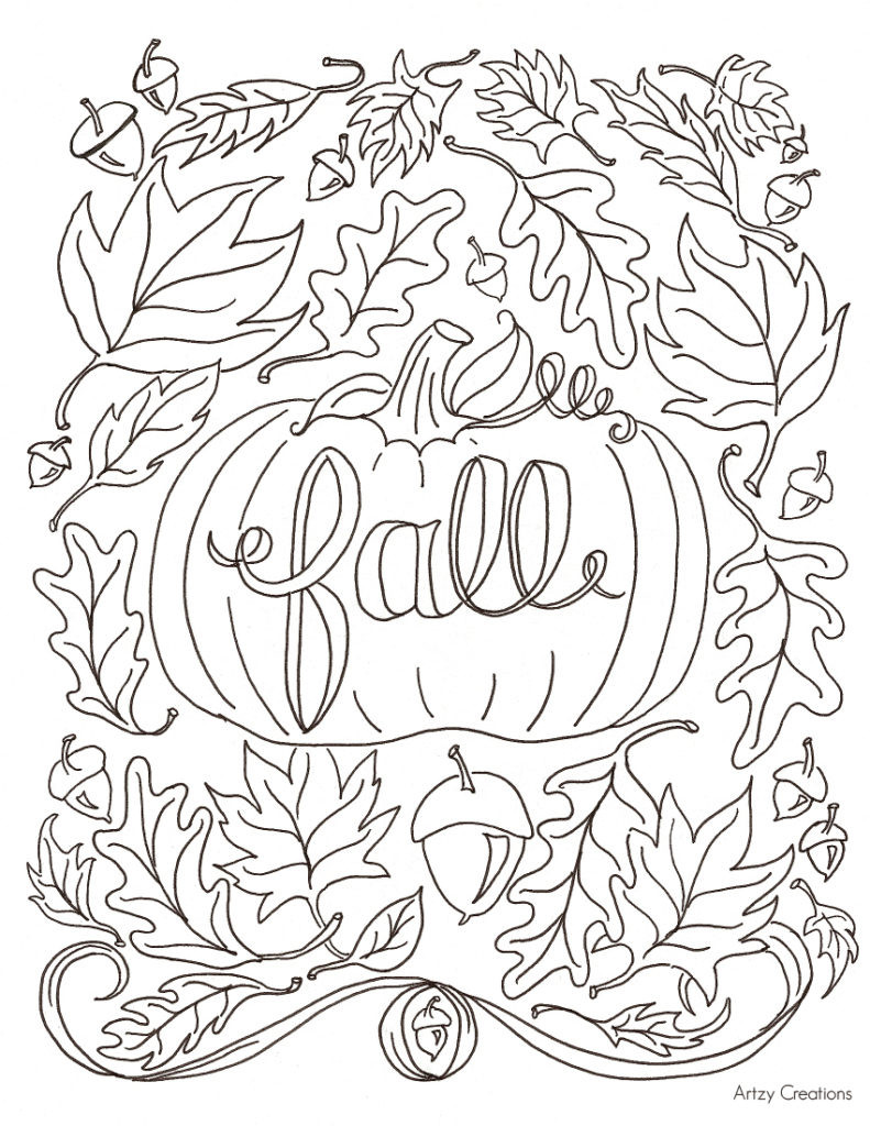 30 Coloring Pages Fall Printable 10