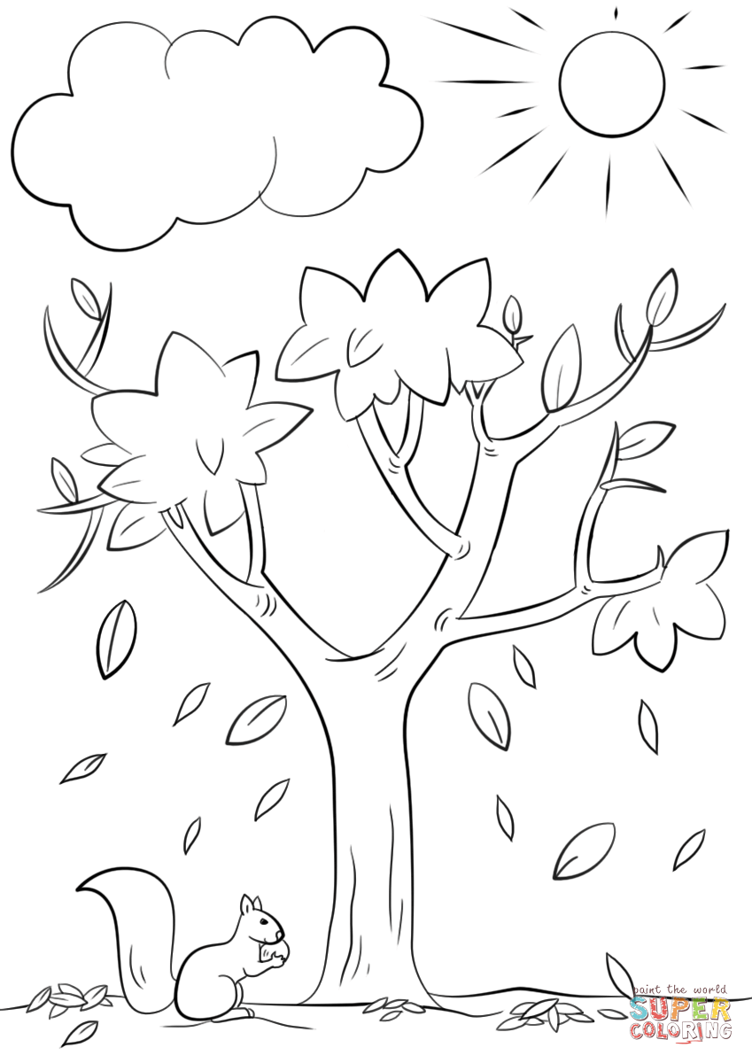 30 Coloring Pages Fall Printable 15