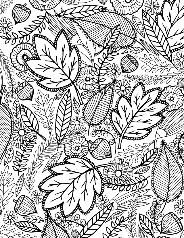 30 Coloring Pages Fall Printable 20