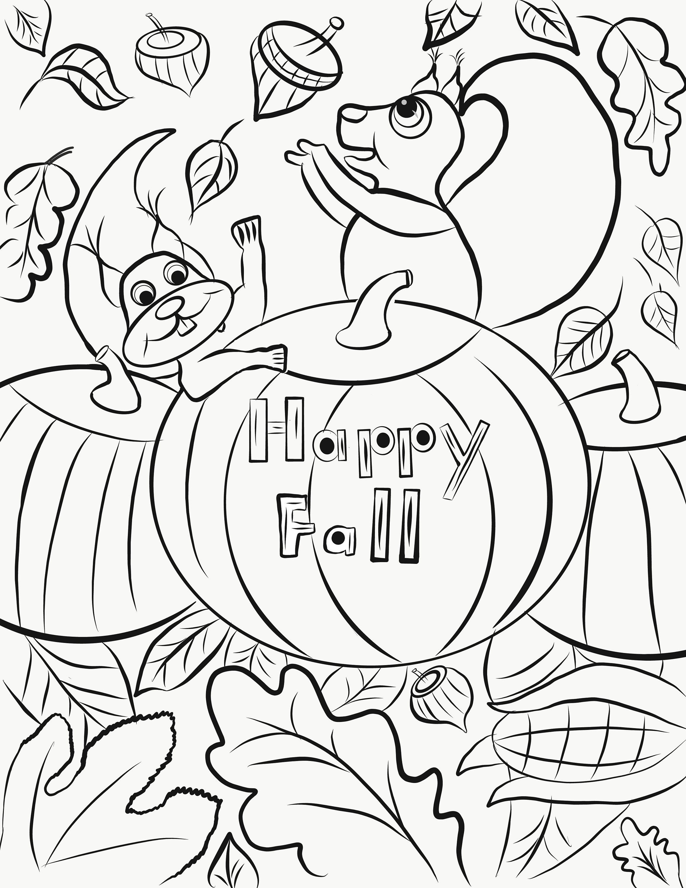 30 Coloring Pages Fall Printable 34