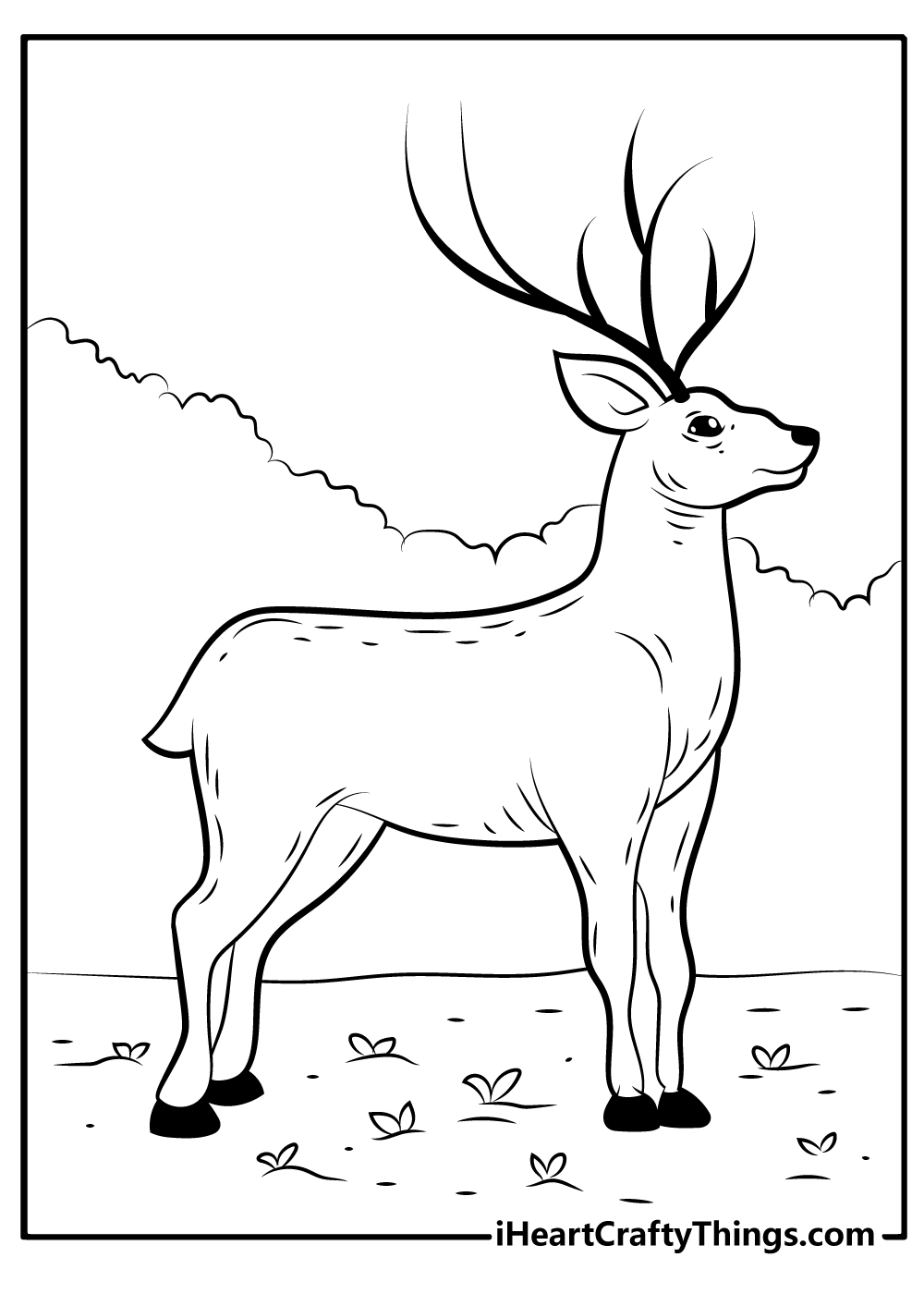 40 Coloring Pictures Of Deer 12