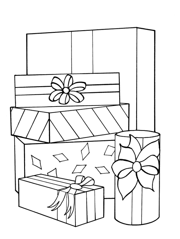 45 Christmas Coloring Pages Present 15