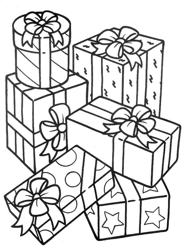 45 Christmas Coloring Pages Present 27