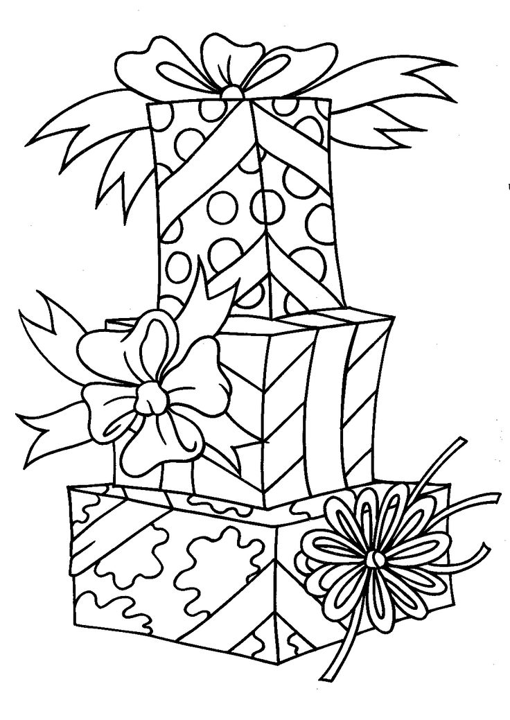 45 Christmas Coloring Pages Present 3