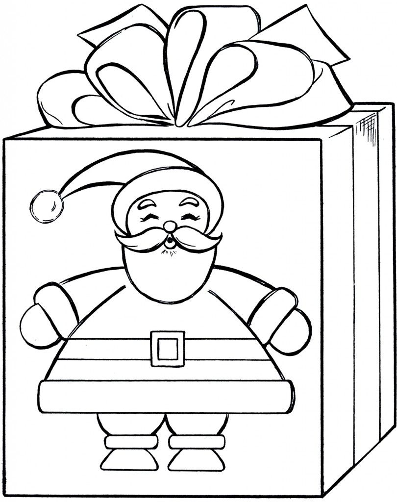 45 Christmas Coloring Pages Present 30