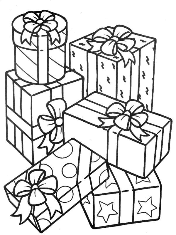 45 Christmas Coloring Pages Present 5