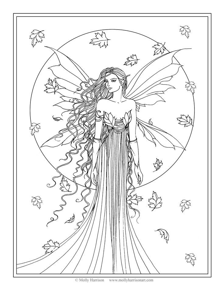 45 Fairy Coloring Pages Free Printable 3