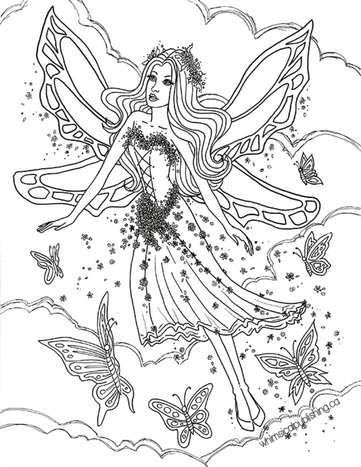 45 Fairy Coloring Pages Free Printable 64