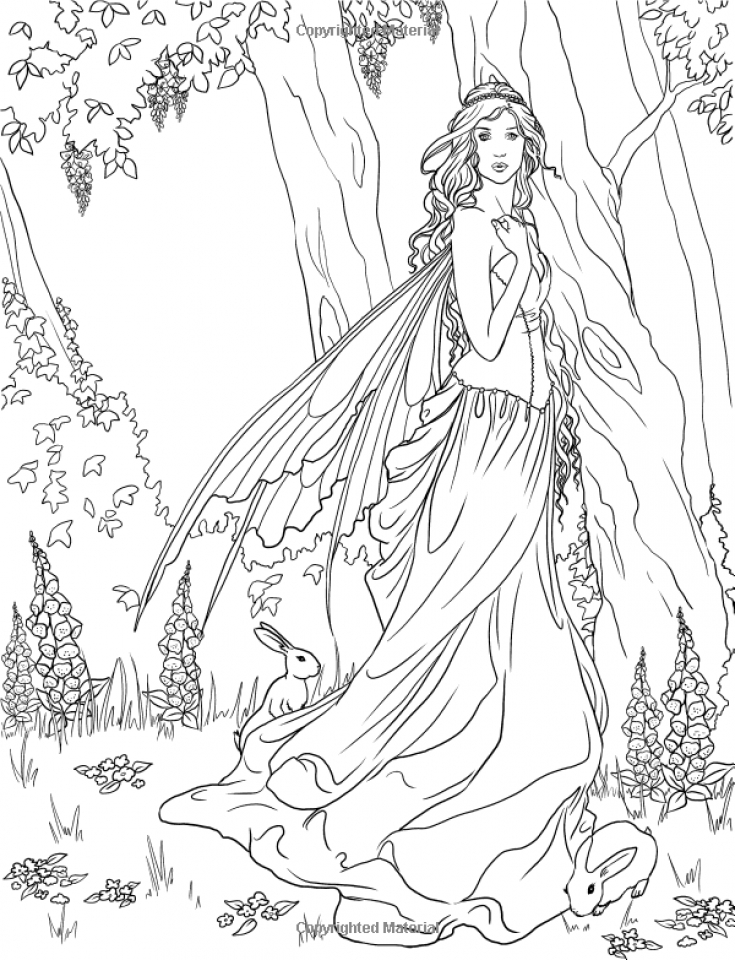 45 Fairy Coloring Pages Free Printable 65