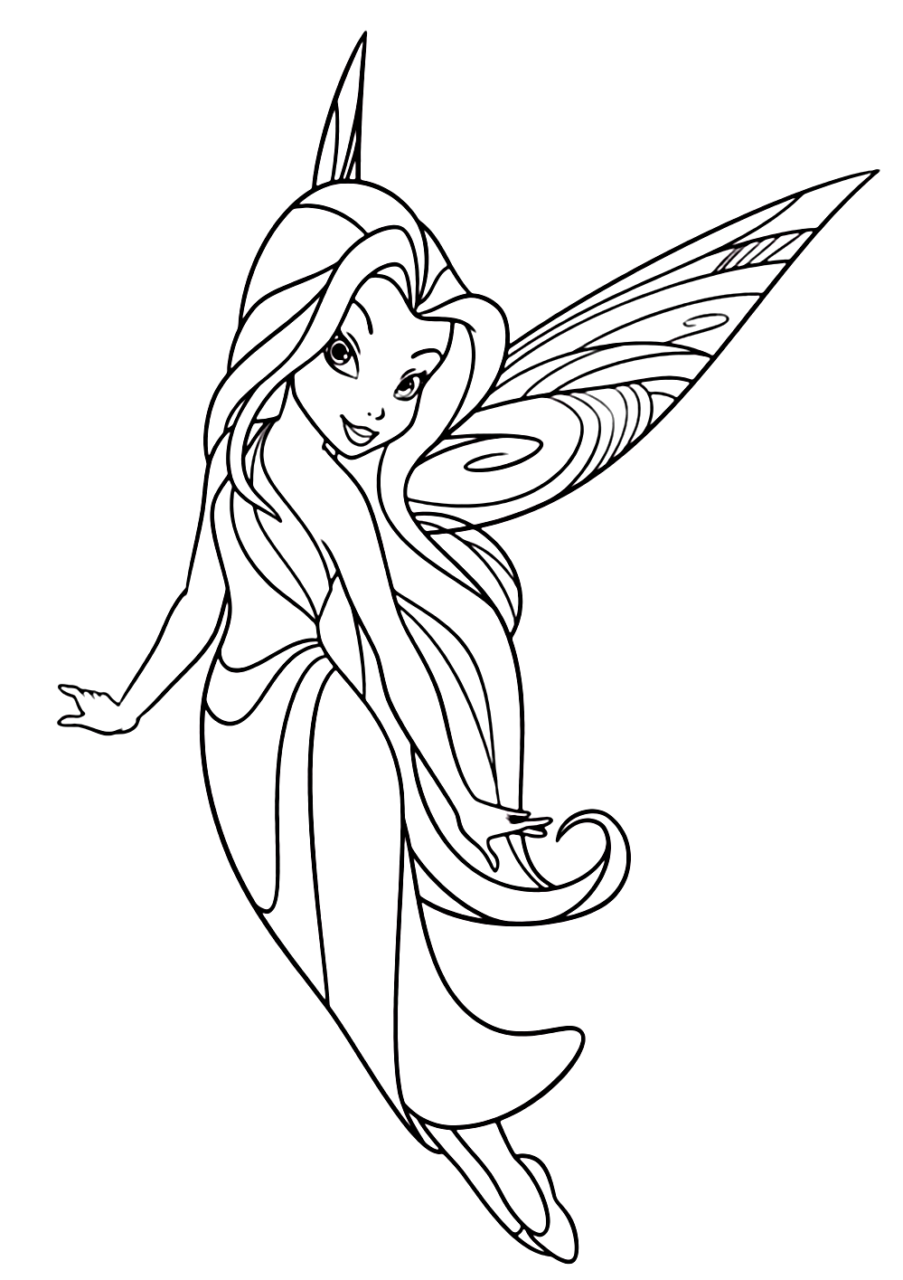 45 Fairy Coloring Pages Free Printable 9