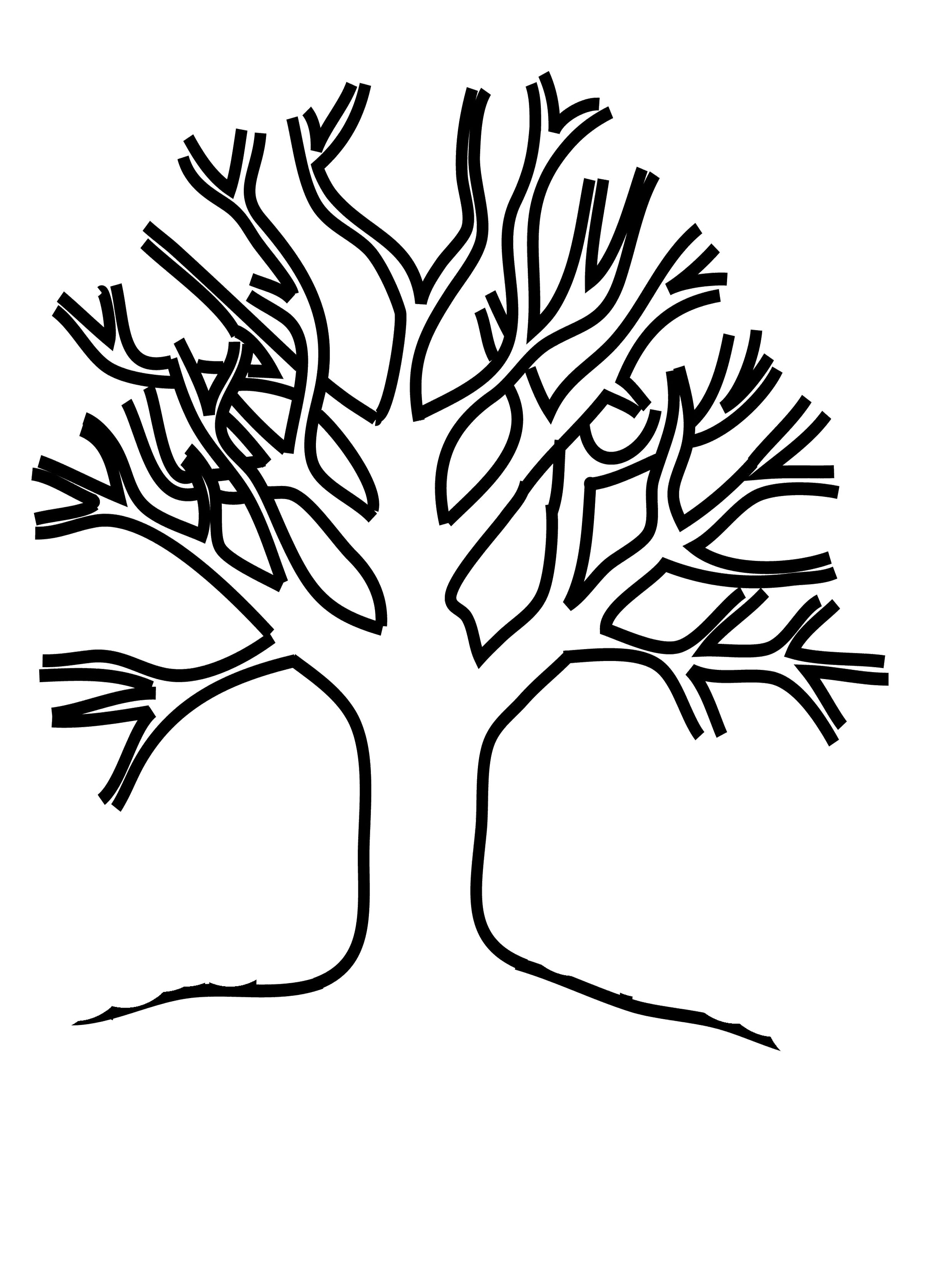 45 Fall Tree Coloring Page 2