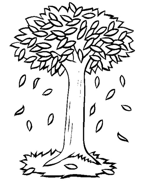 45 Fall Tree Coloring Page 4