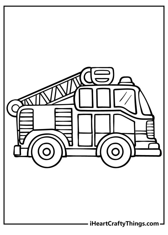 45 Printable Fire Truck Coloring Page 11