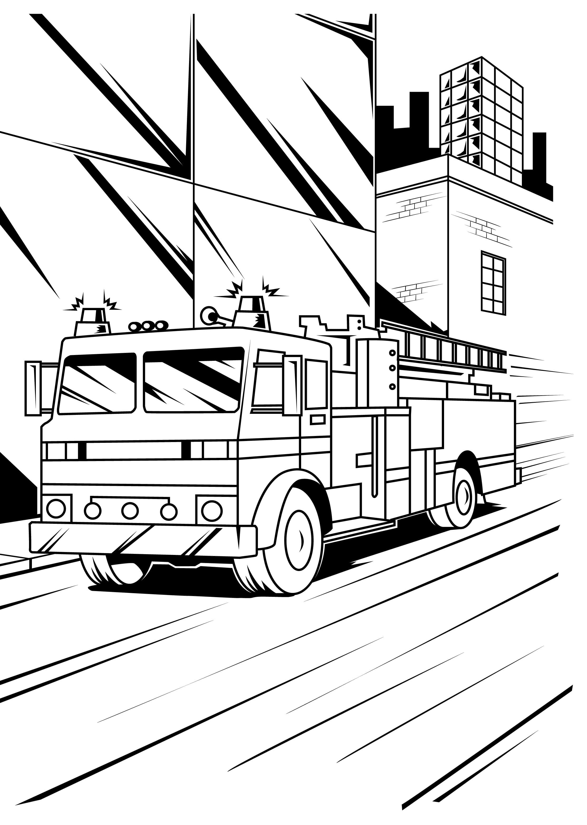 45 Printable Fire Truck Coloring Page 23