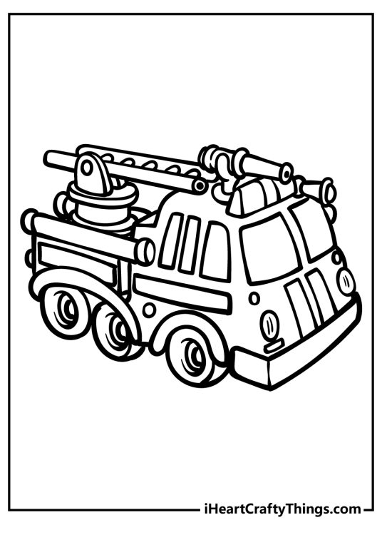 45 Printable Fire Truck Coloring Page 30