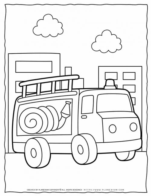 45 Printable Fire Truck Coloring Page 31